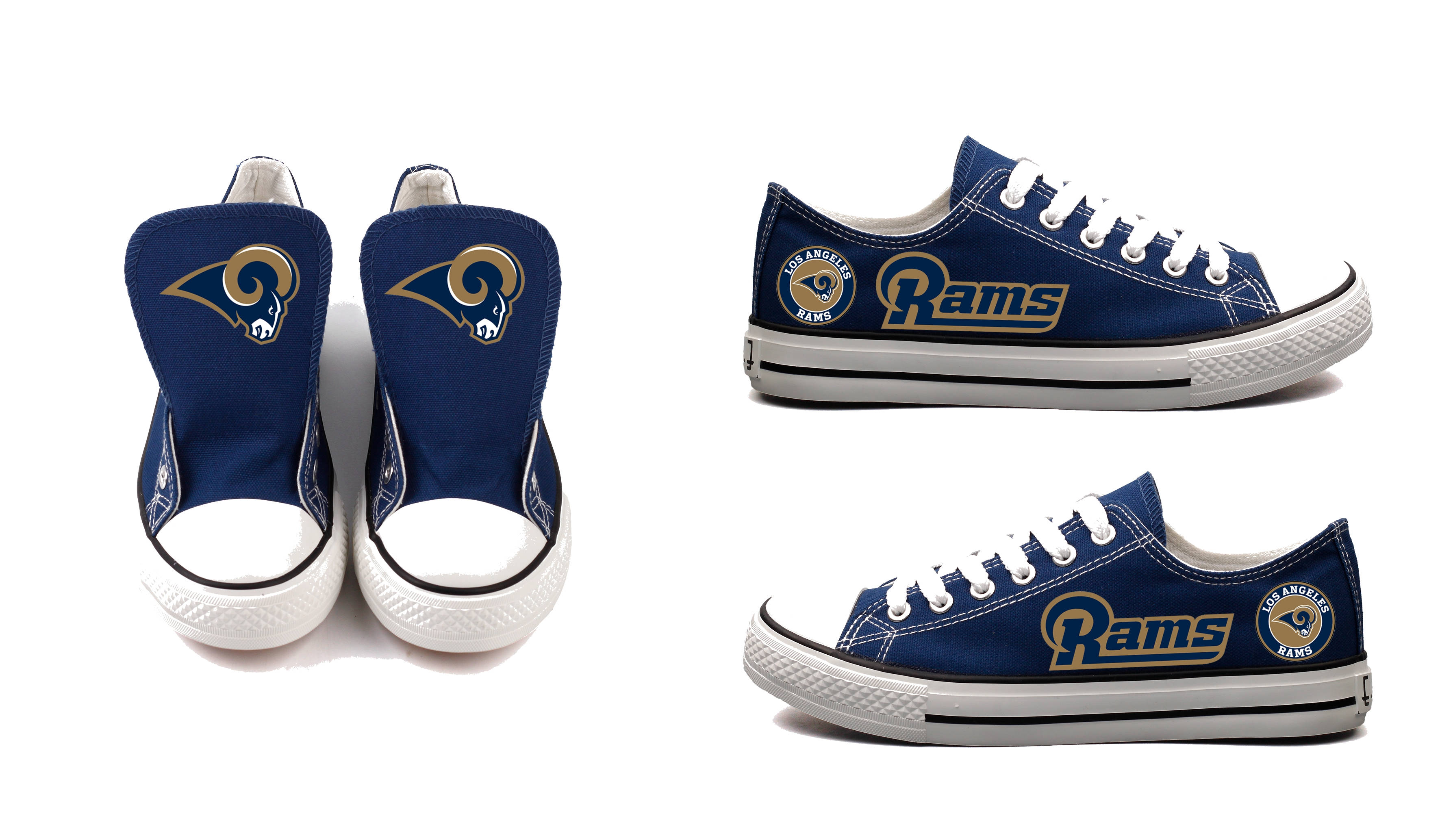 Women's Los Angeles Rams Repeat Print Low Top Sneakers 002
